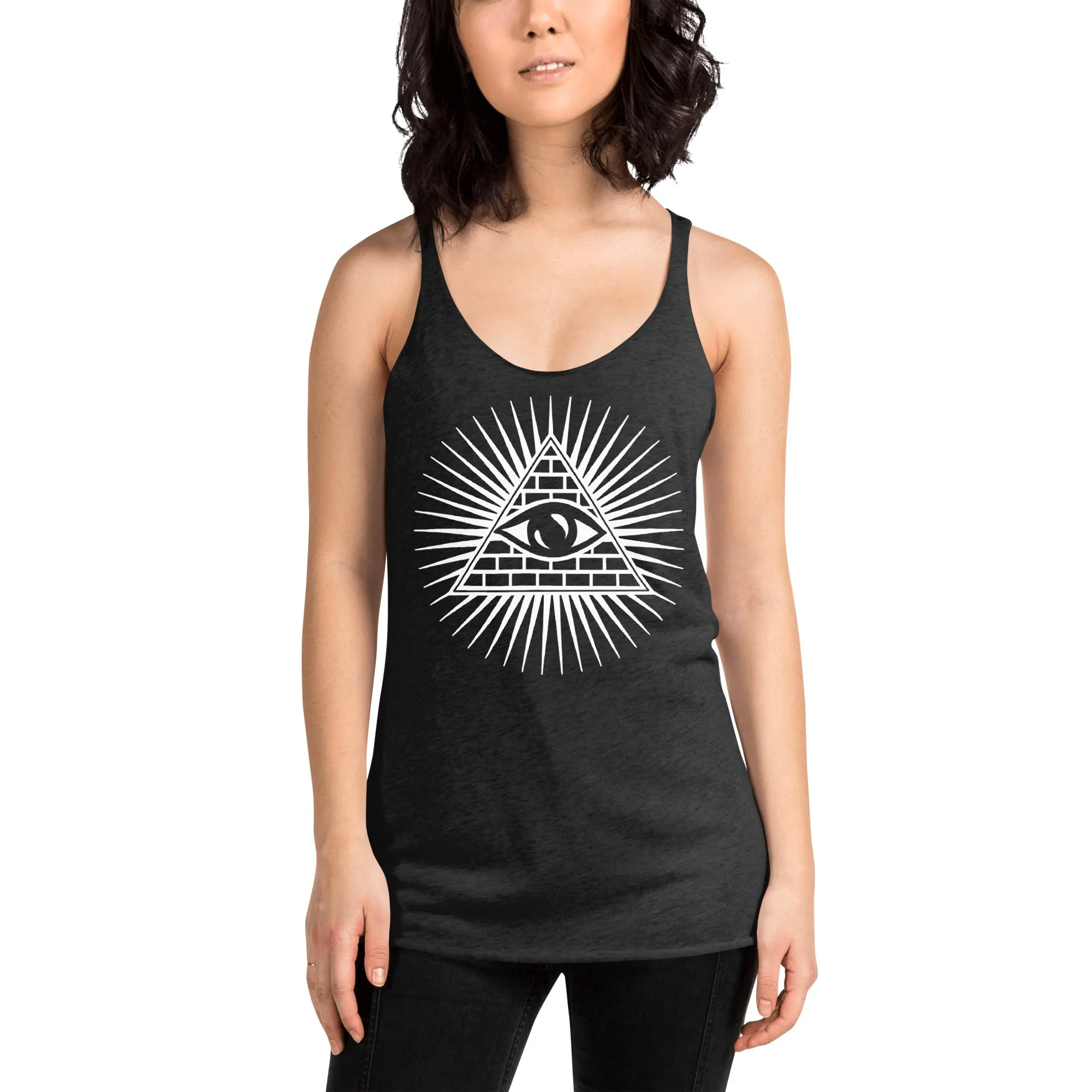 Illuminati All Seeing Psychic Eye Women's Racerback Tank Top Shirt