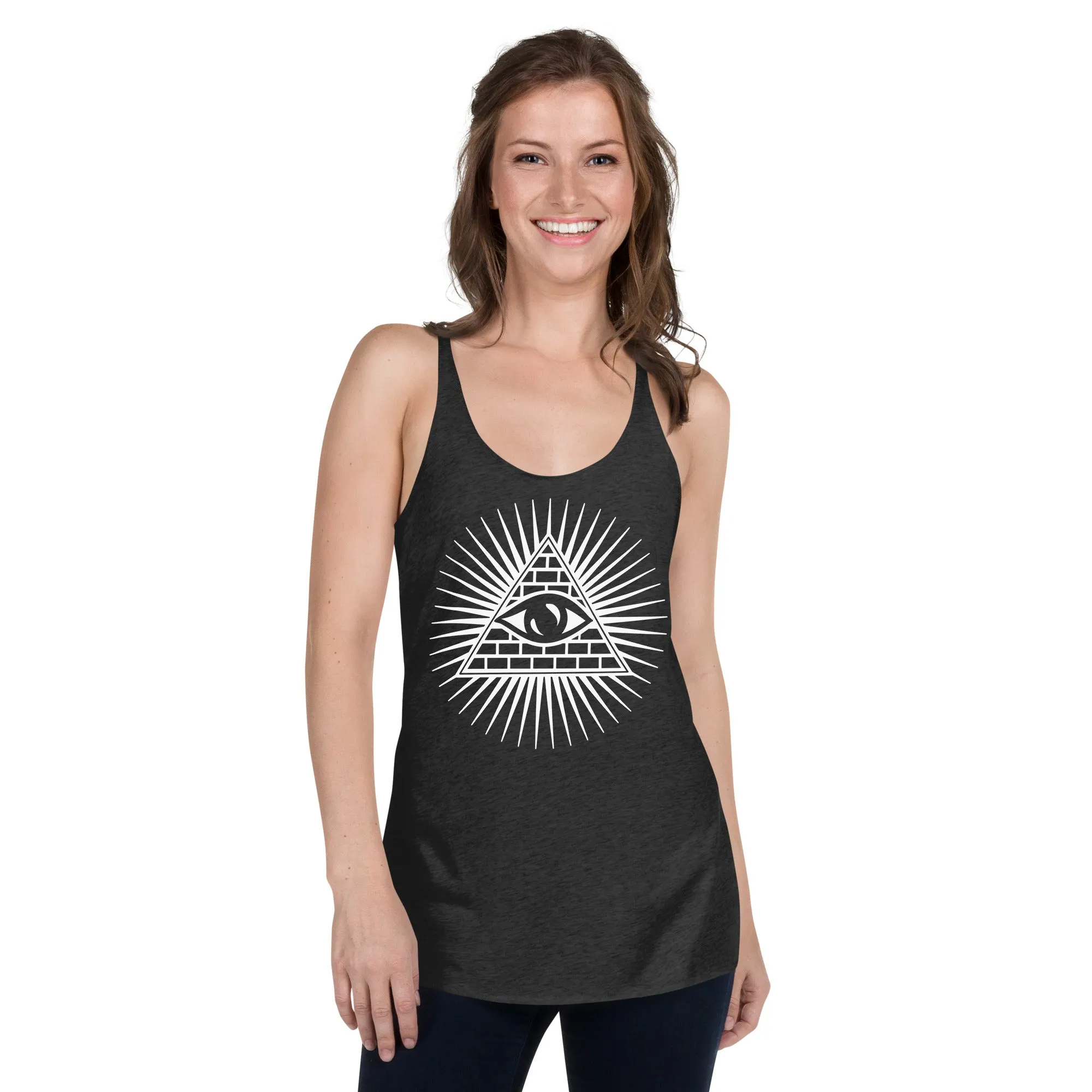 Illuminati All Seeing Psychic Eye Women's Racerback Tank Top Shirt