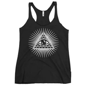 Illuminati All Seeing Psychic Eye Women's Racerback Tank Top Shirt