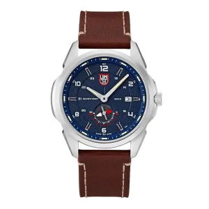 Luminox Men's Atacama Adventurer 1760 Series Brown Leather Strap Blue Analog Dial Quartz Watch - XL.1763