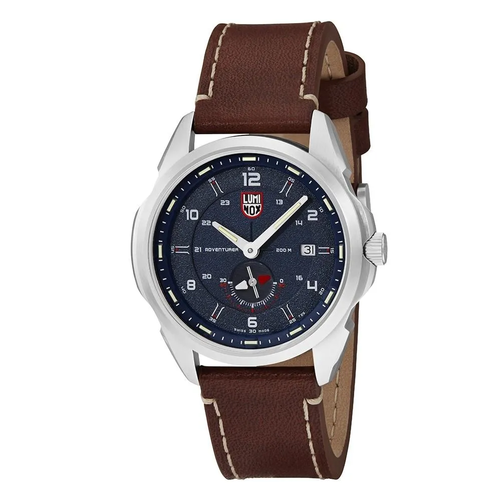 Luminox Men's Atacama Adventurer 1760 Series Brown Leather Strap Blue Analog Dial Quartz Watch - XL.1763