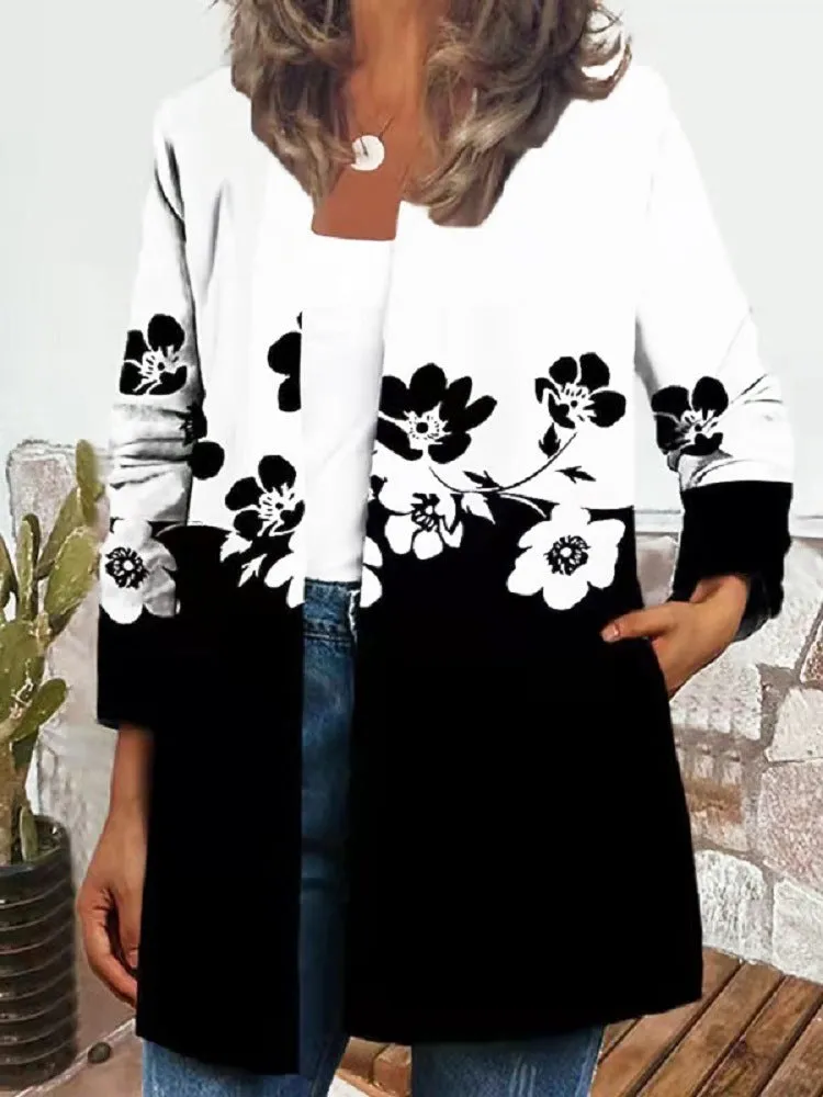 Maya I Retro Style Printed Cardigan