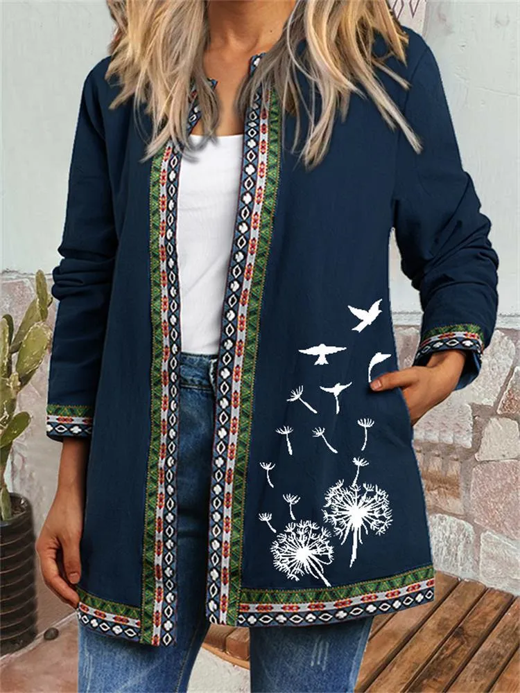 Maya I Retro Style Printed Cardigan