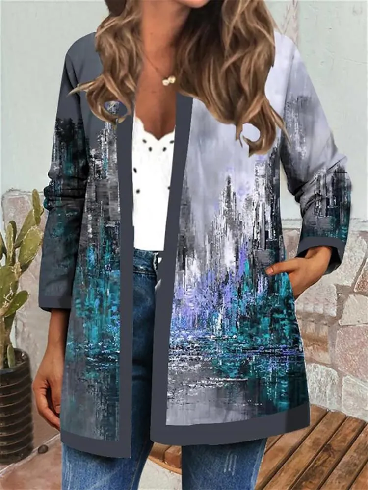 Maya I Retro Style Printed Cardigan