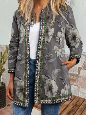 Maya I Retro Style Printed Cardigan