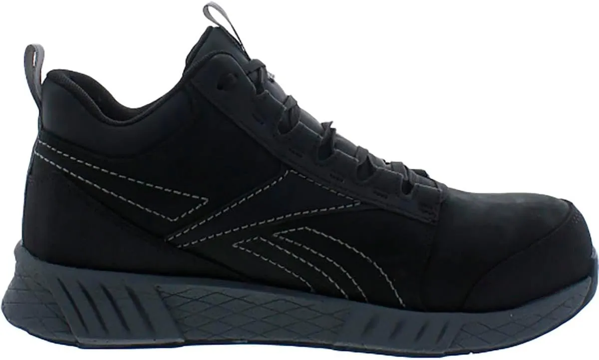 Men's Rb4302 Fusion Formidable Safety Composite Toe Athletic Work Mid Cut Shoe Black and Grey Industrial & Construction Boot