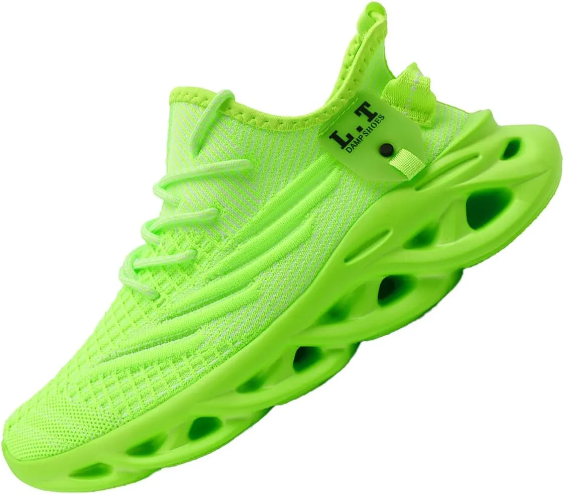 Mens Running Walking Tennis Road Shoes Sports Athletic Casual Fashion Gym Hiking Shoes for Men Sneakers Work Breathable Comfortable Lightweight Green Size 8