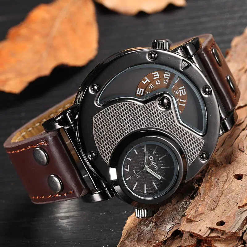 Military Men's PU Leather Strap Antique Watch / Quartz Wristwatches / Original Accessory Design