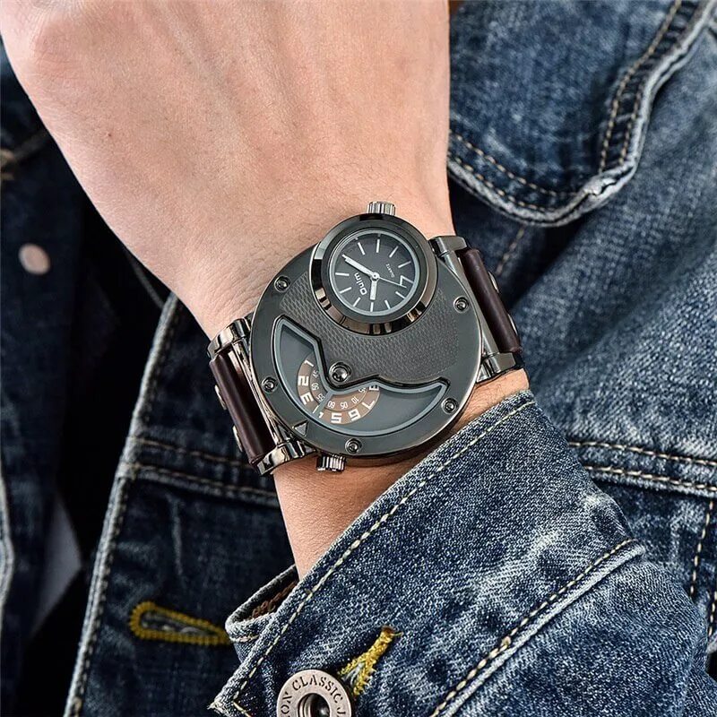 Military Men's PU Leather Strap Antique Watch / Quartz Wristwatches / Original Accessory Design