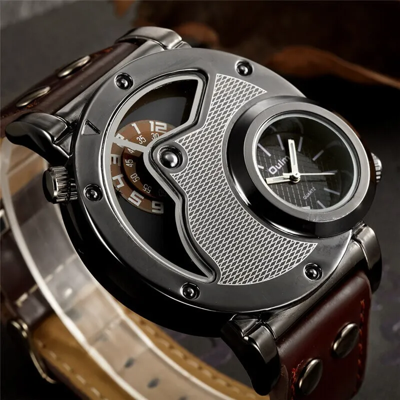 Military Men's PU Leather Strap Antique Watch / Quartz Wristwatches / Original Accessory Design