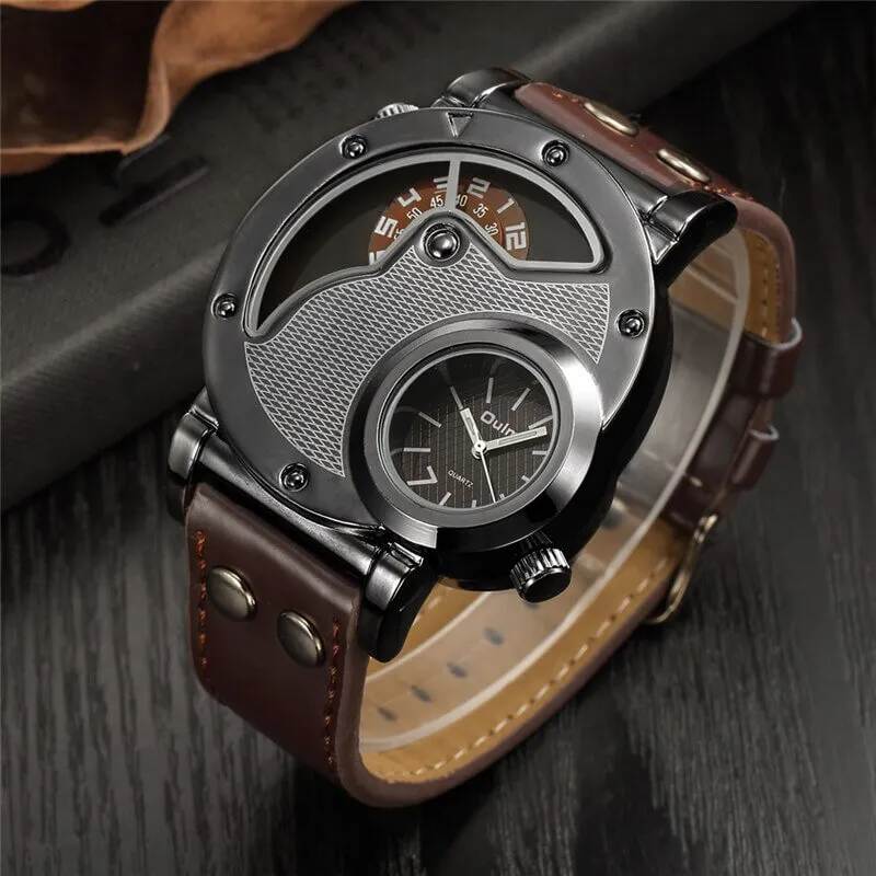 Military Men's PU Leather Strap Antique Watch / Quartz Wristwatches / Original Accessory Design