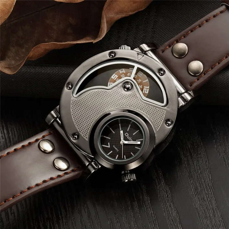 Military Men's PU Leather Strap Antique Watch / Quartz Wristwatches / Original Accessory Design