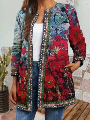 Molly I Retro Style Printed Cardigan