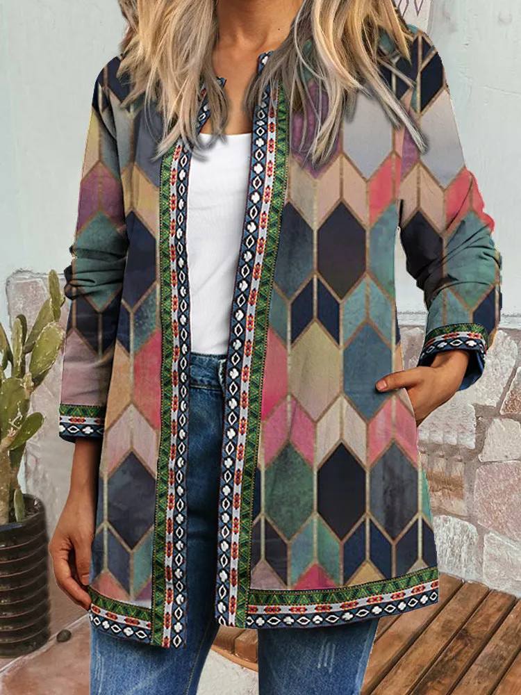 Molly I Retro Style Printed Cardigan