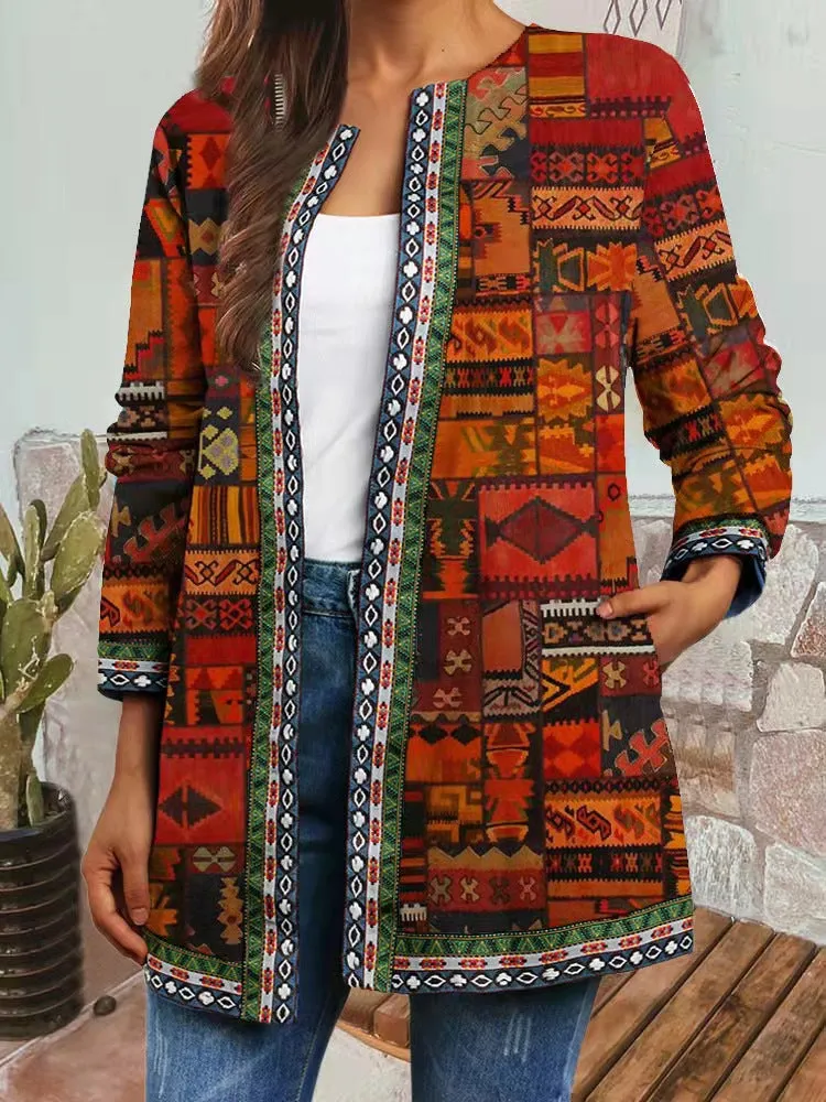 Molly I Retro Style Printed Cardigan