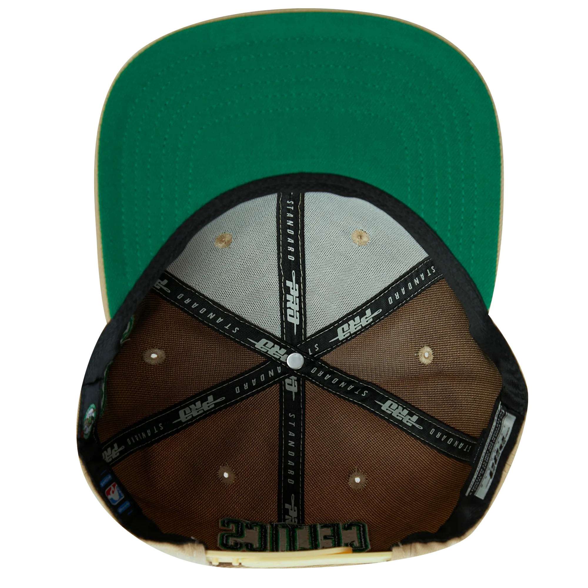 NBA BOSTON CELTICS HYBRID UNISEX WOOL SNAPBACK HAT (KHAKI)