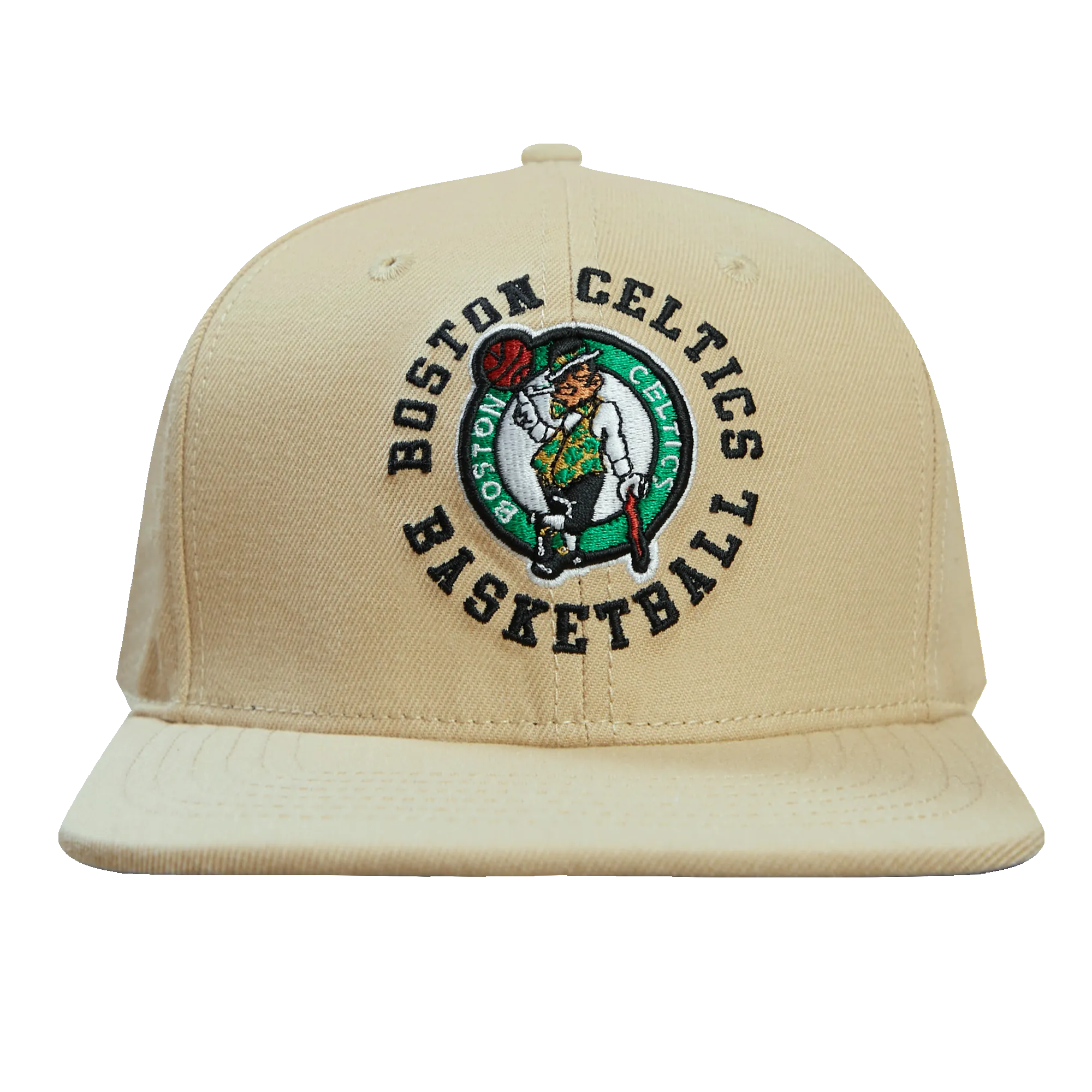 NBA BOSTON CELTICS HYBRID UNISEX WOOL SNAPBACK HAT (KHAKI)