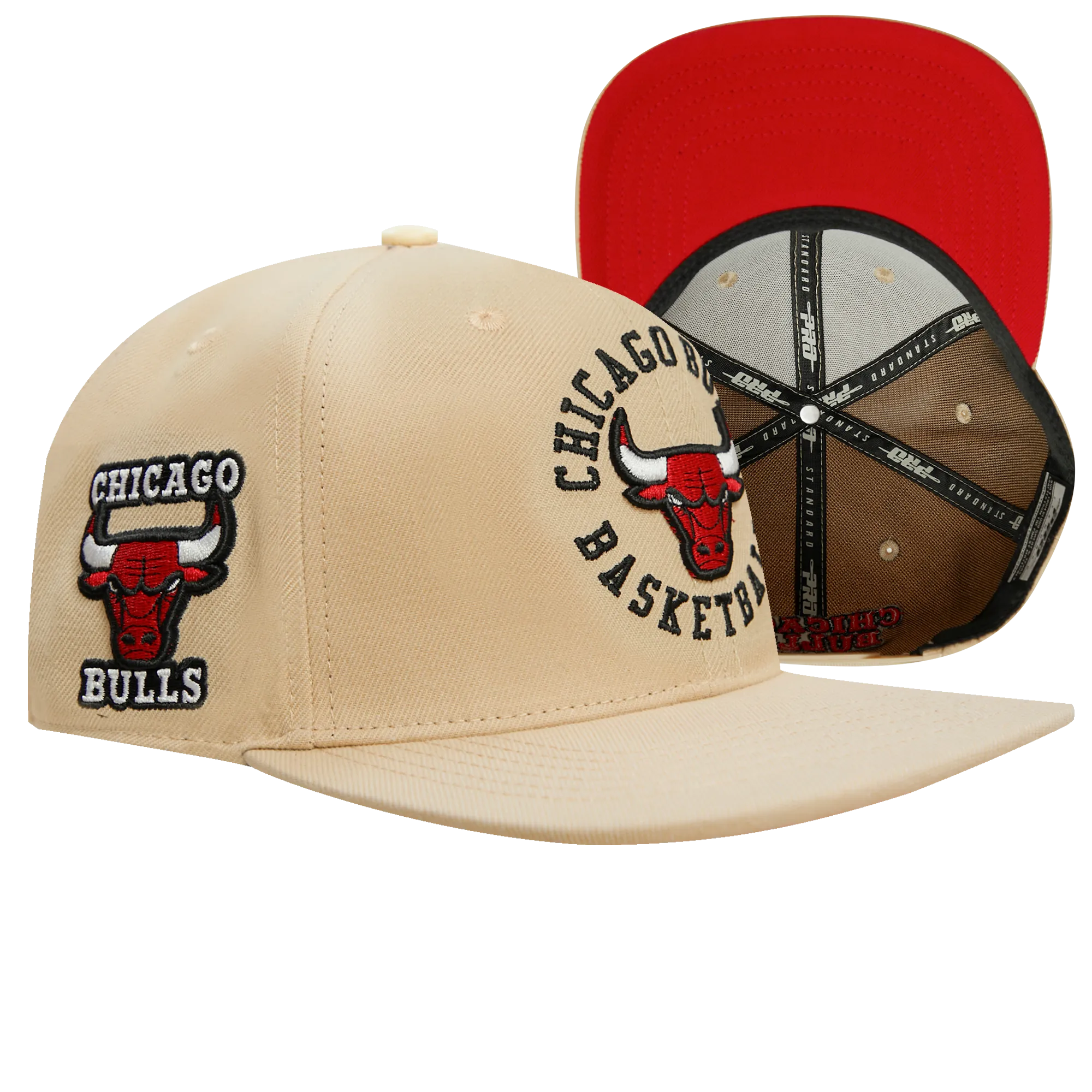 NBA CHICAGO BULLS HYBRID UNISEX WOOL SNAPBACK HAT (KHAKI)