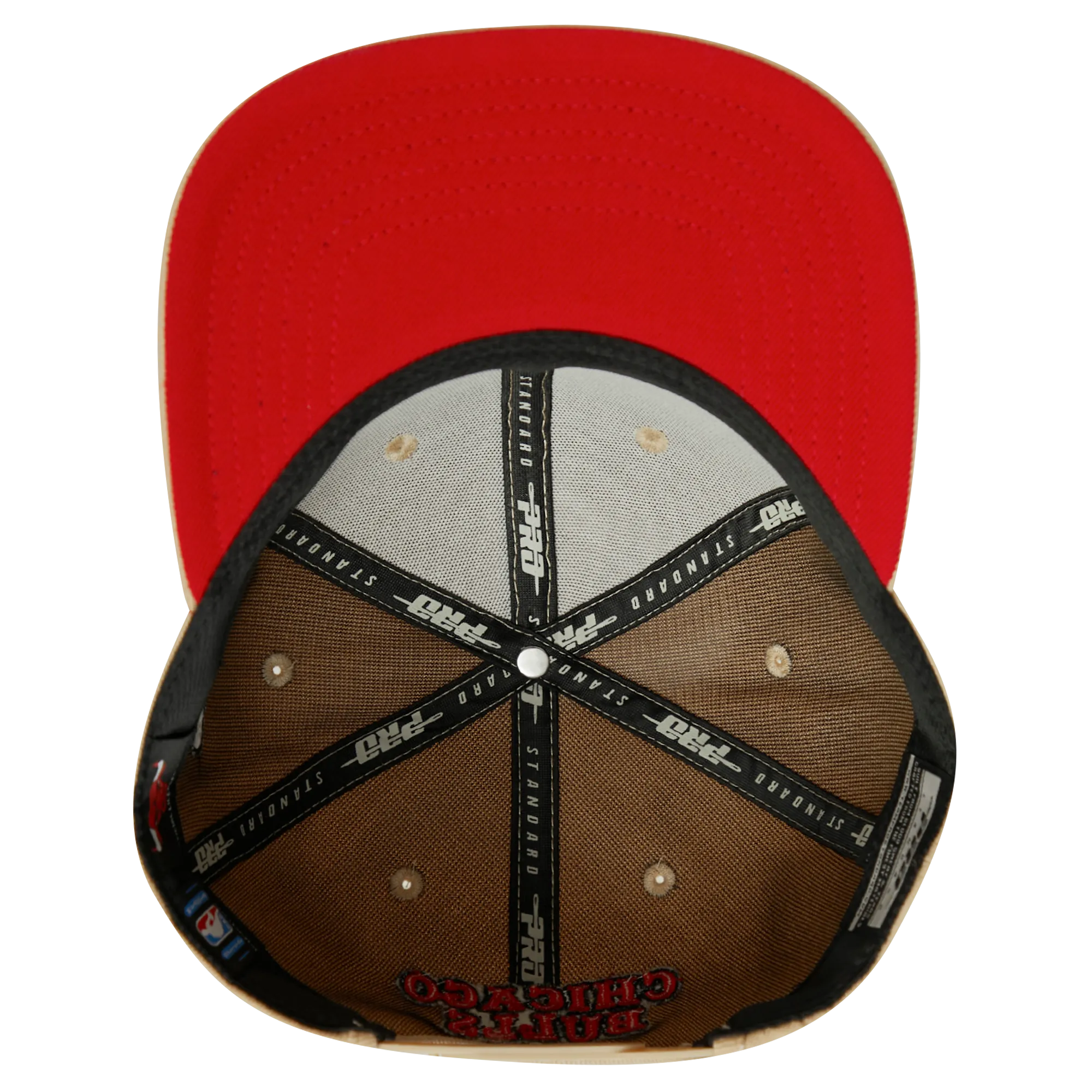 NBA CHICAGO BULLS HYBRID UNISEX WOOL SNAPBACK HAT (KHAKI)