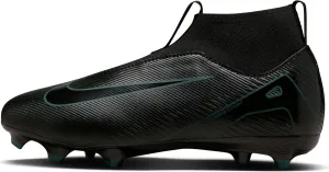 Nike Jr. Mercurial Superfly 10 Academy Little/Big Kids' MG High-Top Soccer Cleats (FQ8304-002, Black/Deep Jungle/Black) Size 6