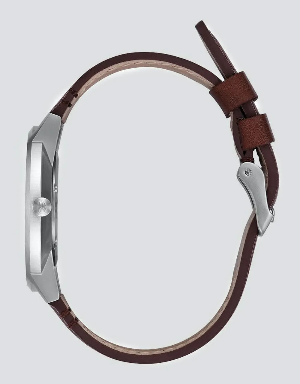 Nixon Porter Leather Watch - Navy/Brown