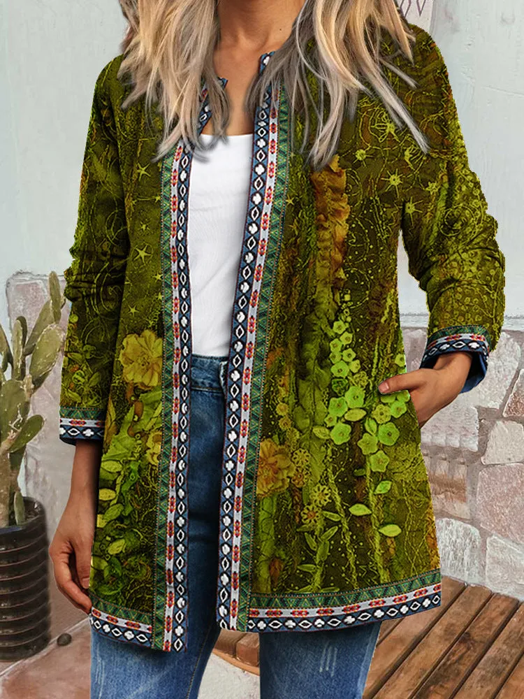 Olivia I Retro Style Printed Cardigan