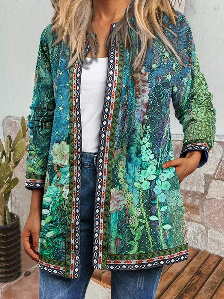 Olivia I Retro Style Printed Cardigan
