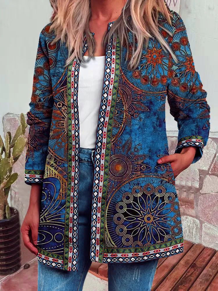 Olivia I Retro Style Printed Cardigan