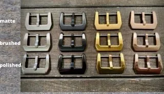 One-piece watch band, Horween Black Mustang Horse fronts