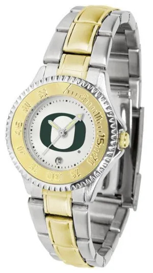 Oregon Ducks Ladies Competitor Two-Tone Band Watch