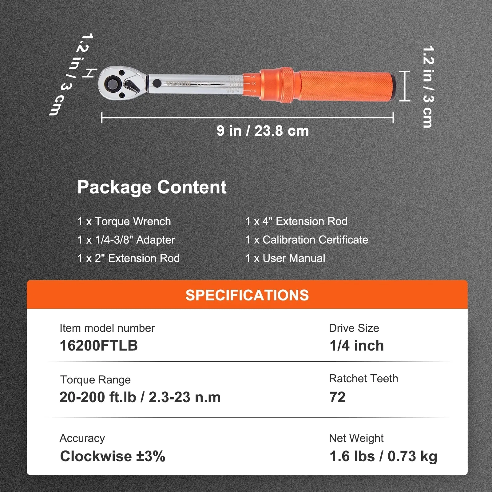 Precision Mechanical Torque Wrench Set for Professional & Home Use