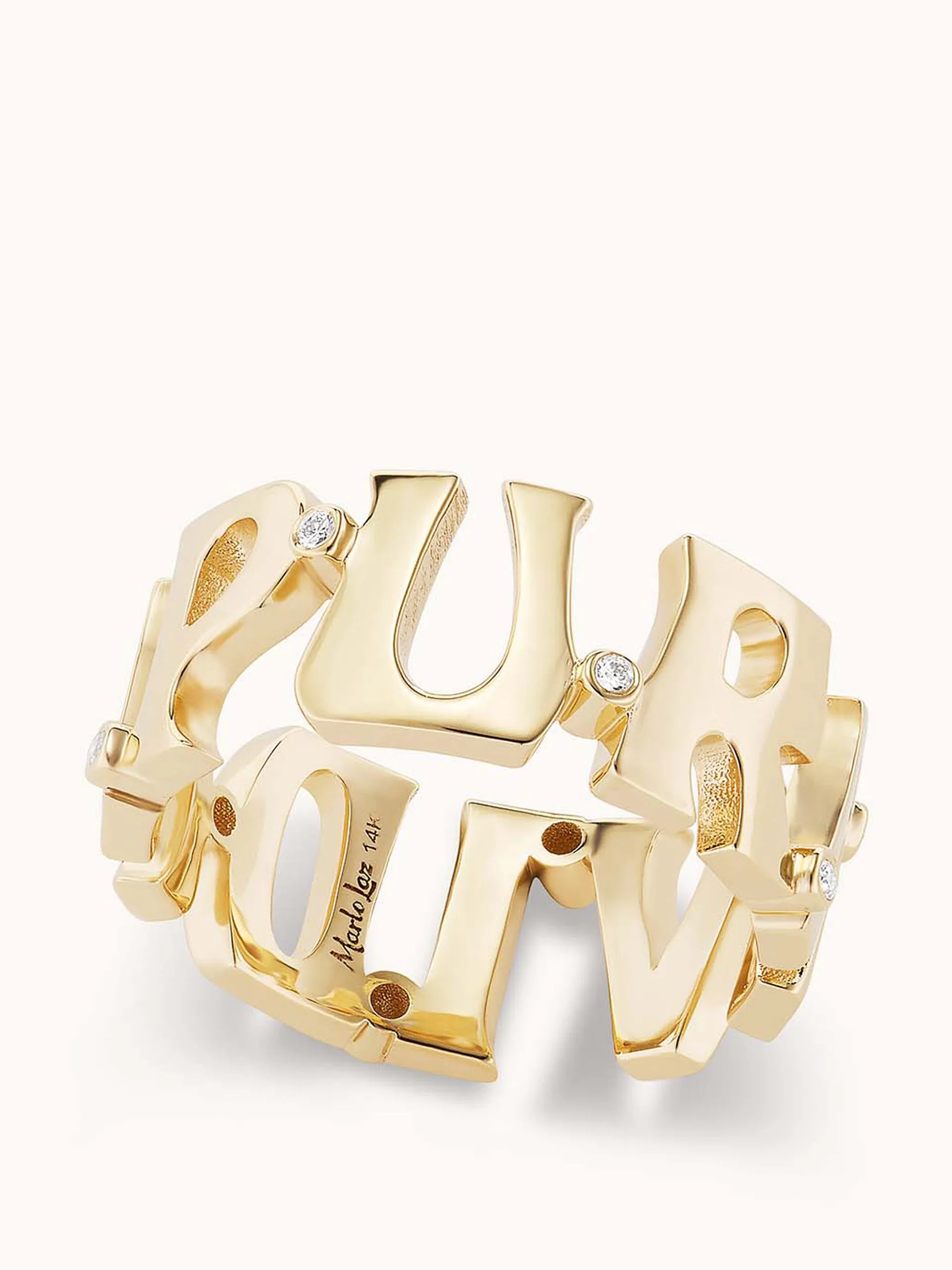 Pura Vida eternity nameplate ring