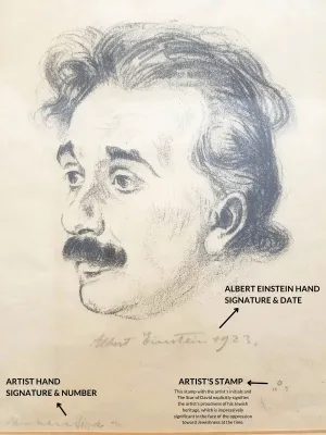 "Albert Einstein"SIGNED ORIGINAL Portrait,Ext. Significant,c1923,APR $100k w/CoA!!!
