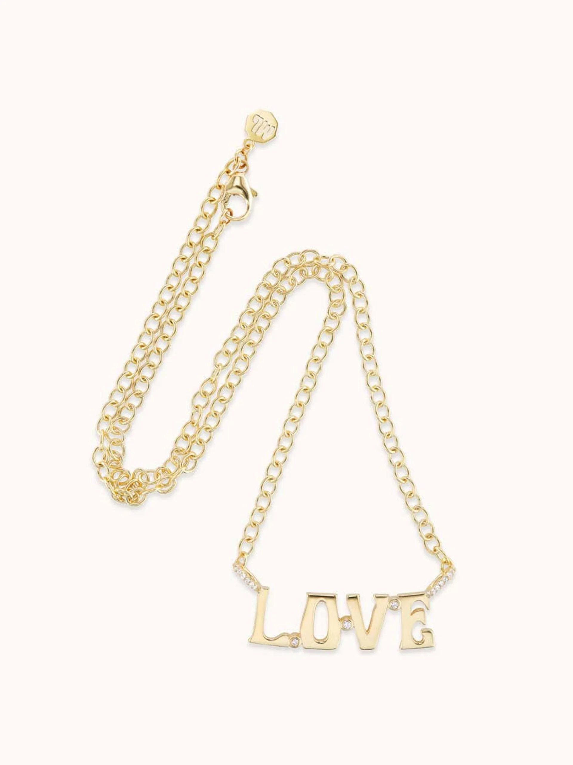 "Love" nameplate necklace