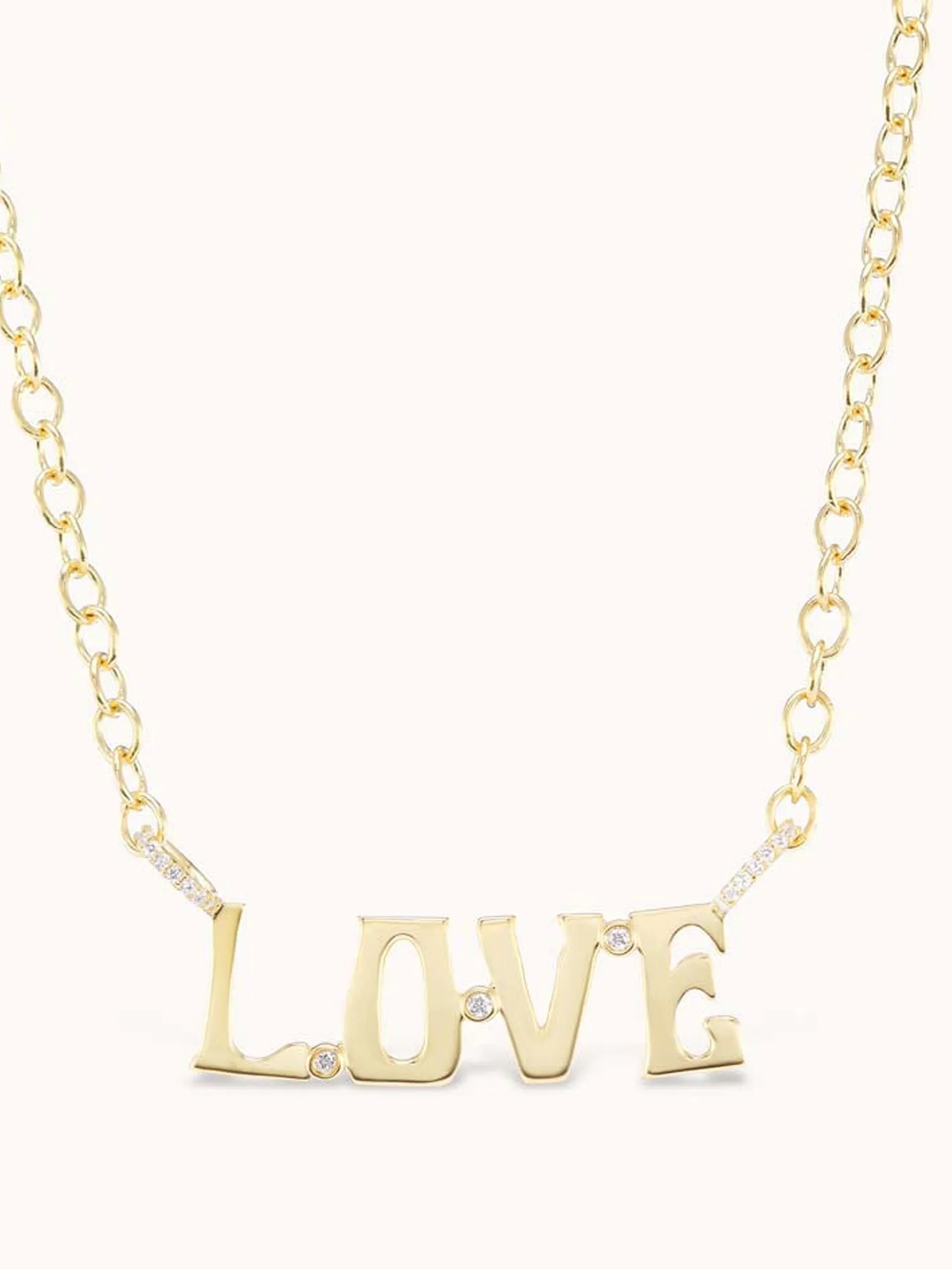"Love" nameplate necklace