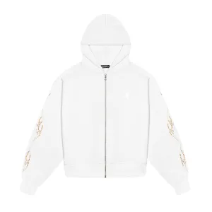 Racing Zip Hoodie - Bianco