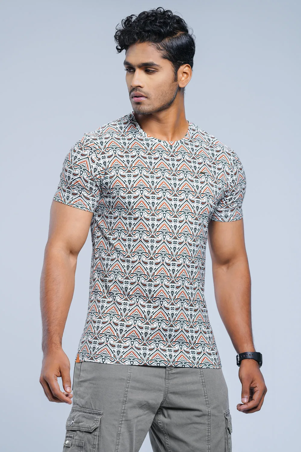 Regular Fit Paisley Printed T-Shirt