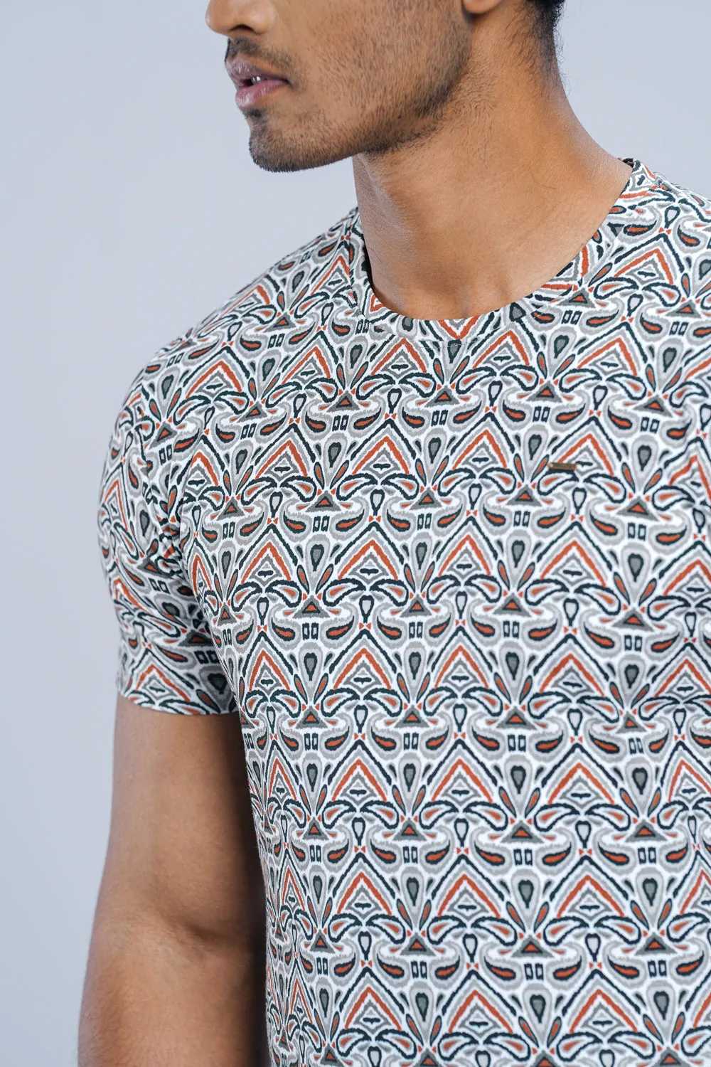 Regular Fit Paisley Printed T-Shirt