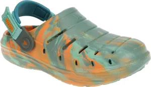 RUGGED SHARK Molded Clog for Kids, Cove CLG with Adjustable Achilles Strap, Big Kid Size 6, Olive Green