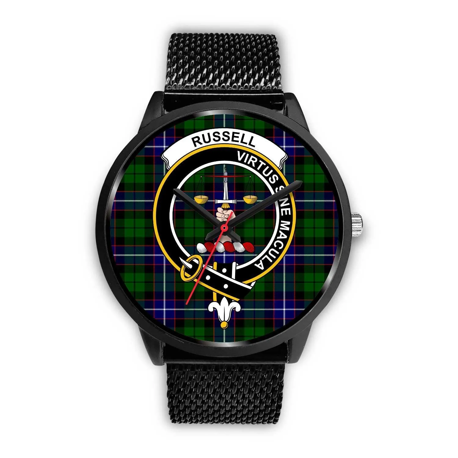 Russell Clan Badge Tartan Black Watch