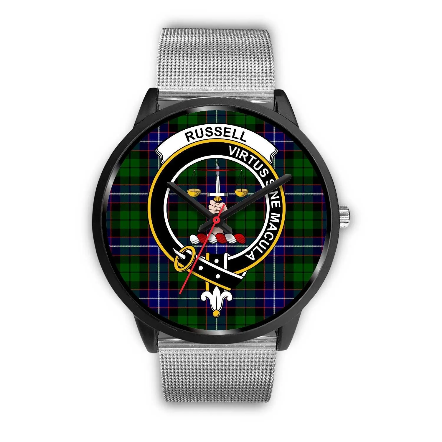 Russell Clan Badge Tartan Black Watch