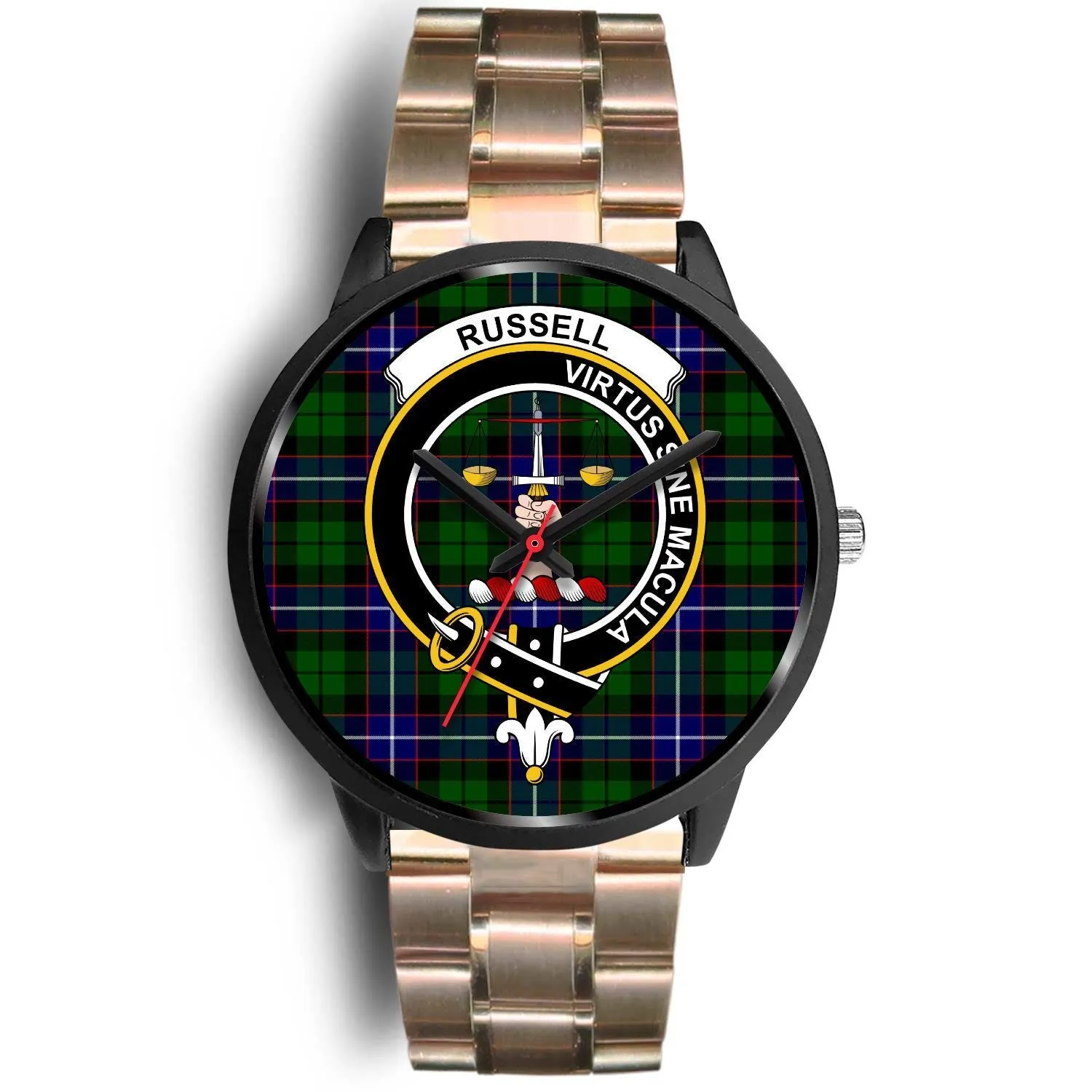 Russell Clan Badge Tartan Black Watch