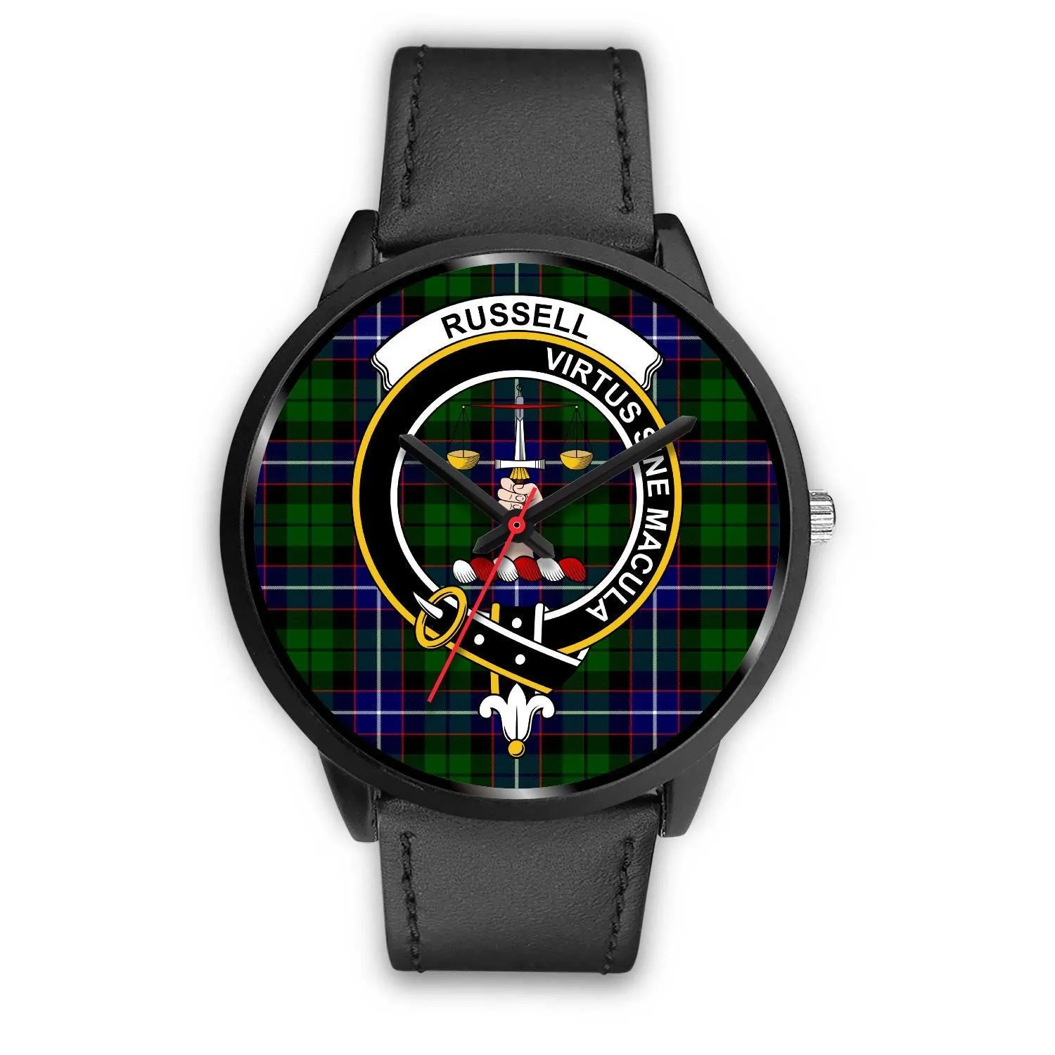 Russell Clan Badge Tartan Black Watch