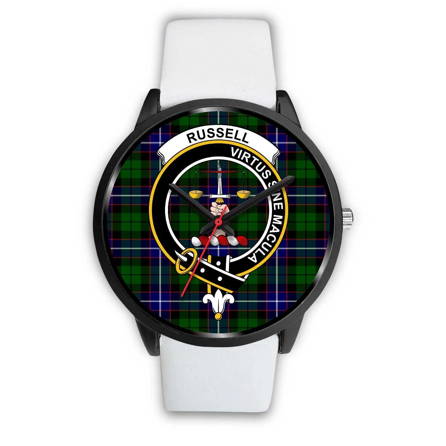 Russell Clan Badge Tartan Black Watch