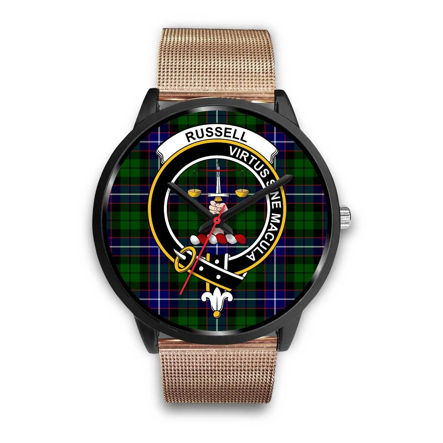 Russell Clan Badge Tartan Black Watch