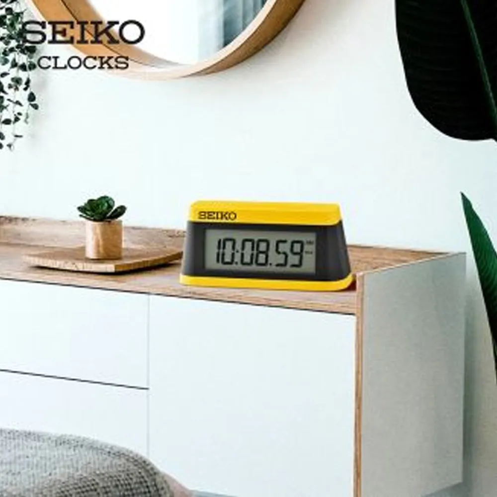 Seiko Miniature Marathon Sports Timer Alarm Clock QHL091Y