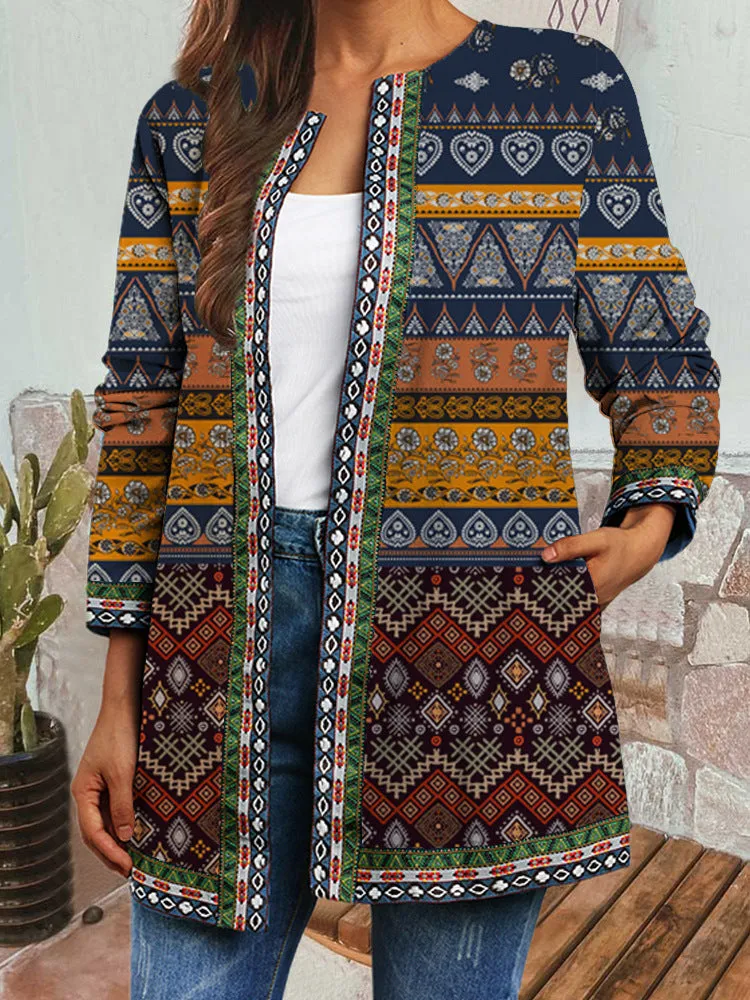 Sophie I Retro Style Printed Cardigan