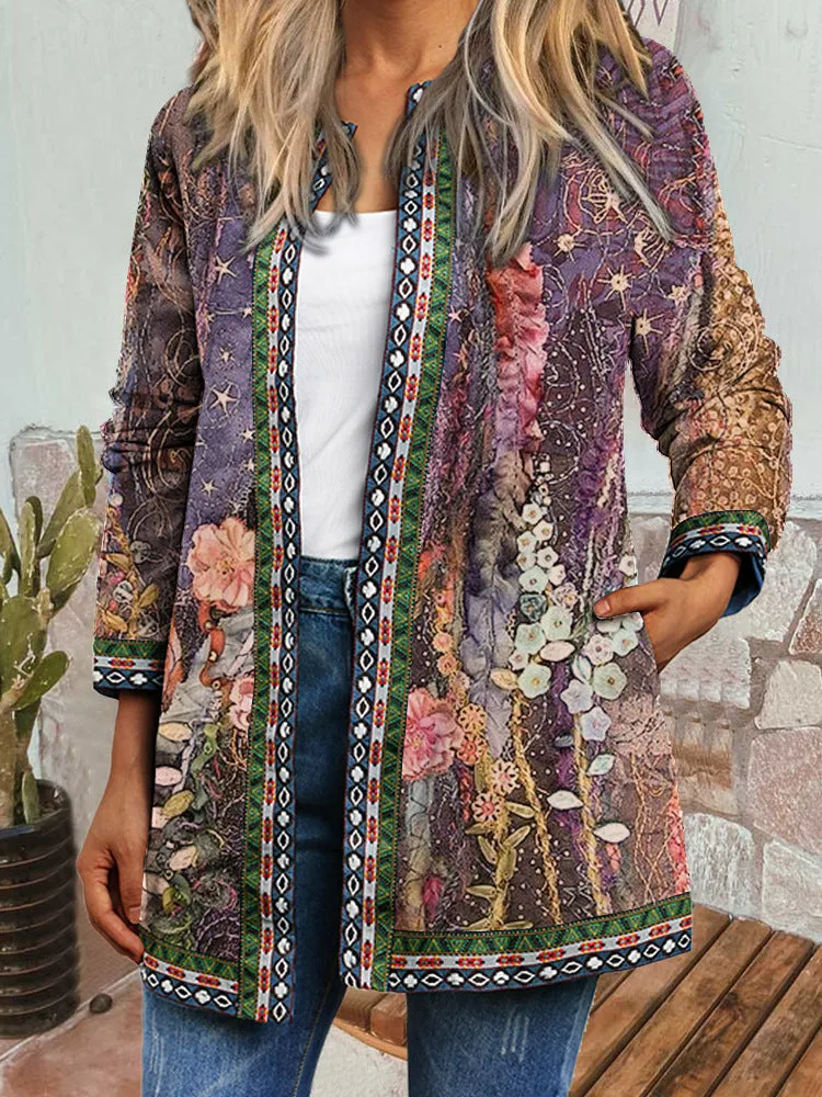 Sophie I Retro Style Printed Cardigan