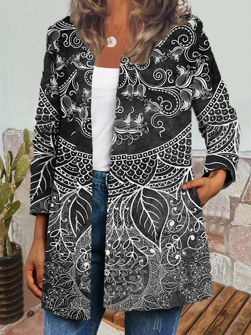 Sophie I Retro Style Printed Cardigan