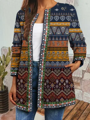 Sophie I Retro Style Printed Cardigan